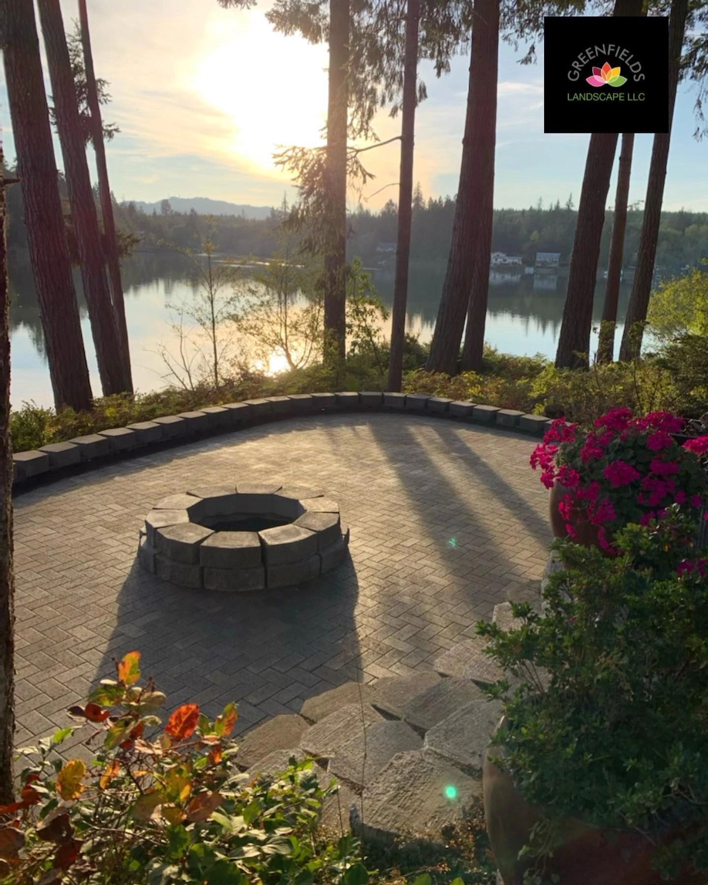Outdoor living space with fire pit and patio seating