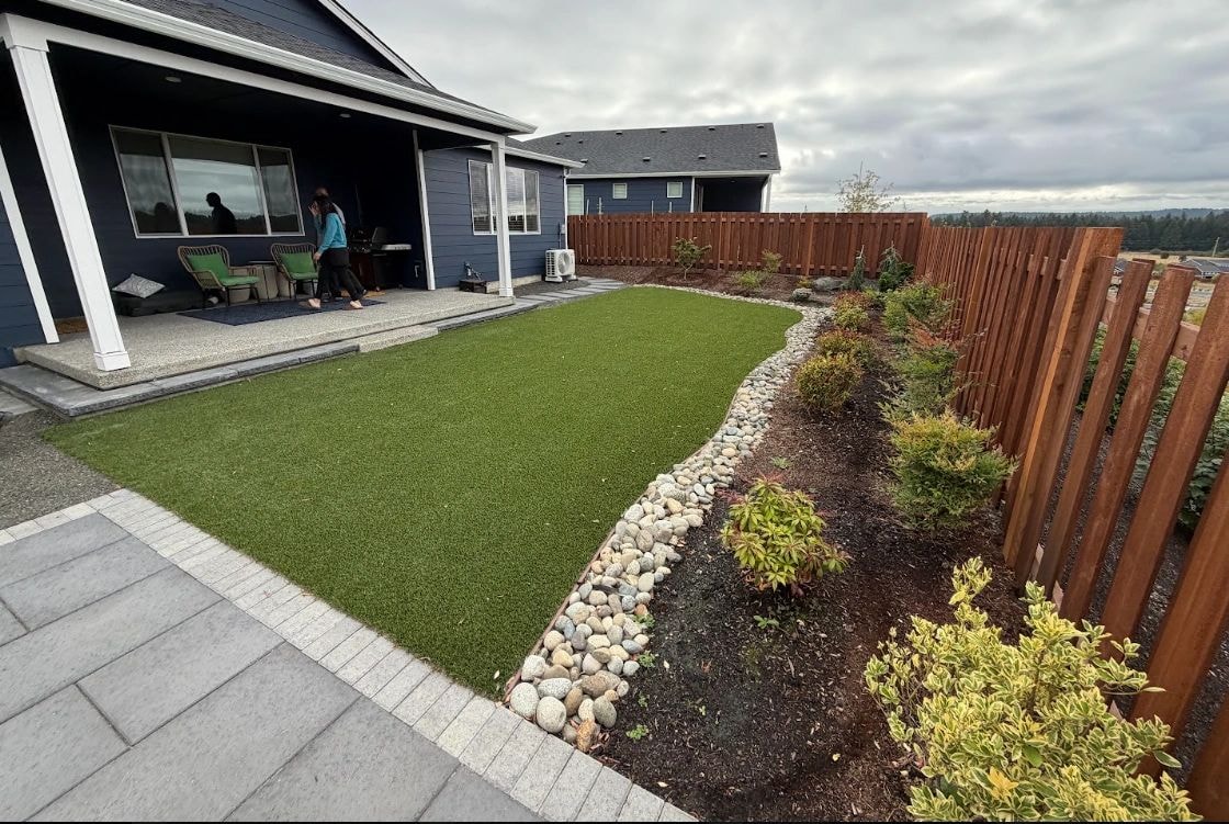 Landscape design with planting beds and shrubs for curb appeal